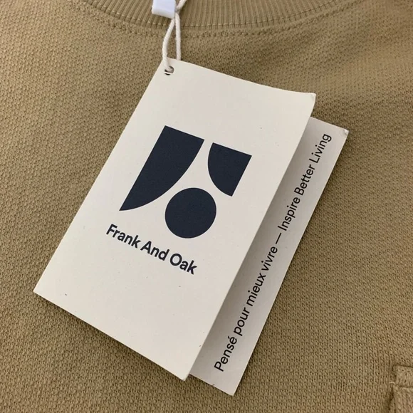 NWT Frank And Oak Sweater Men’s Organic Cotton French Terry Crewneck Size XXL - Picture 7 of 16